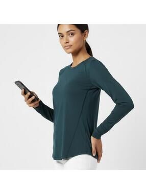 old navy dark teal active Long Sleeve with diamond back cutout